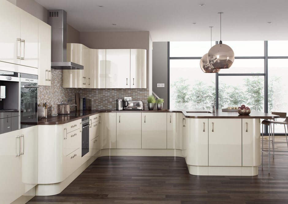 Кухня слоновая кость глянец