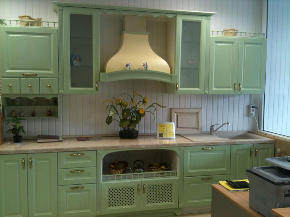 Кухня Прованс минт зеленый