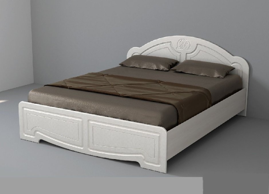 Кэт-6 кровать 160 бодега белая/Сандал Диал