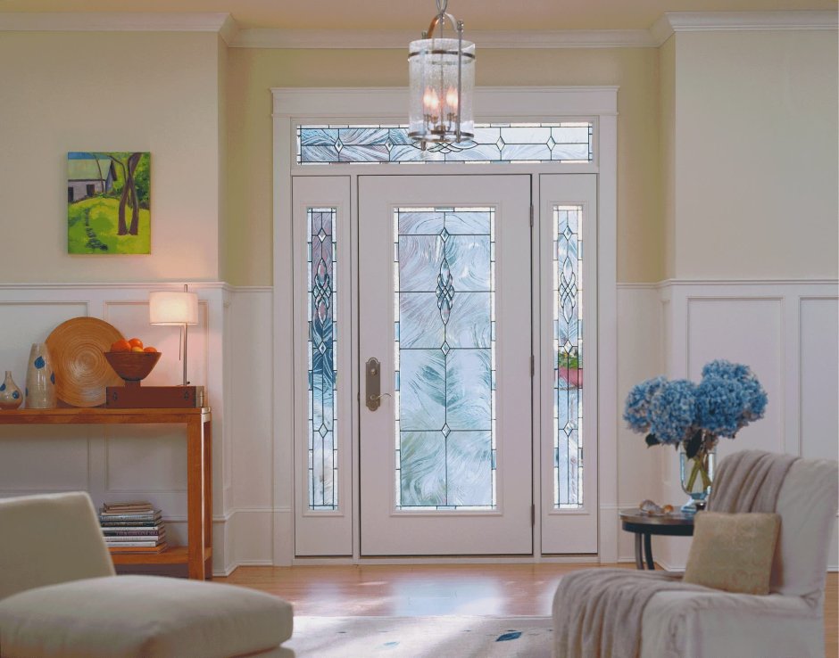 Межкомнатная пластиковая дверь со стеклопакетом