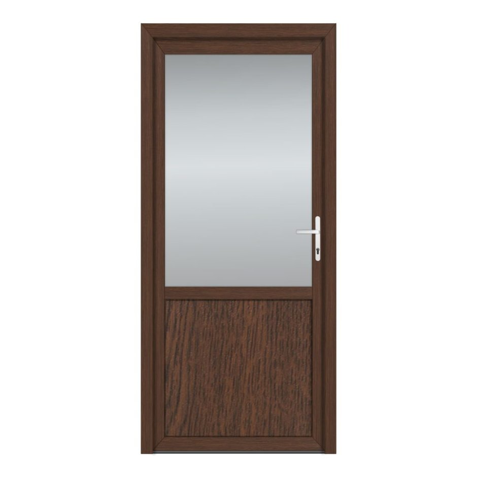 Дверь пластик коричневая