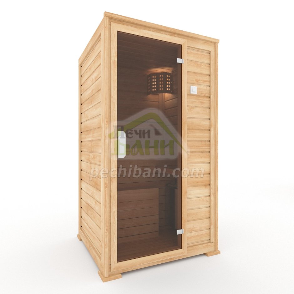 Одноместная финская сауна с электрокаменкой