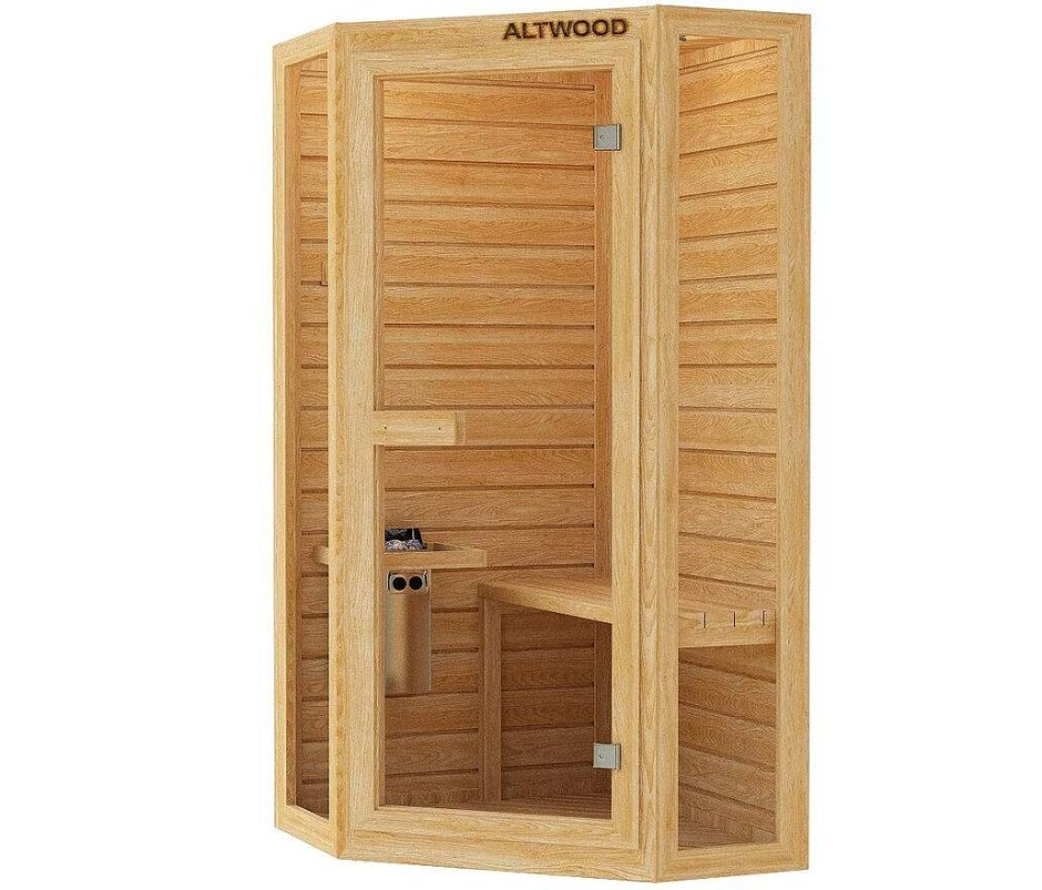 Одноместная финская сауна с электрокаменкой