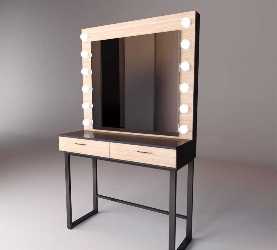 Зеркало визажиста в стиле лофт