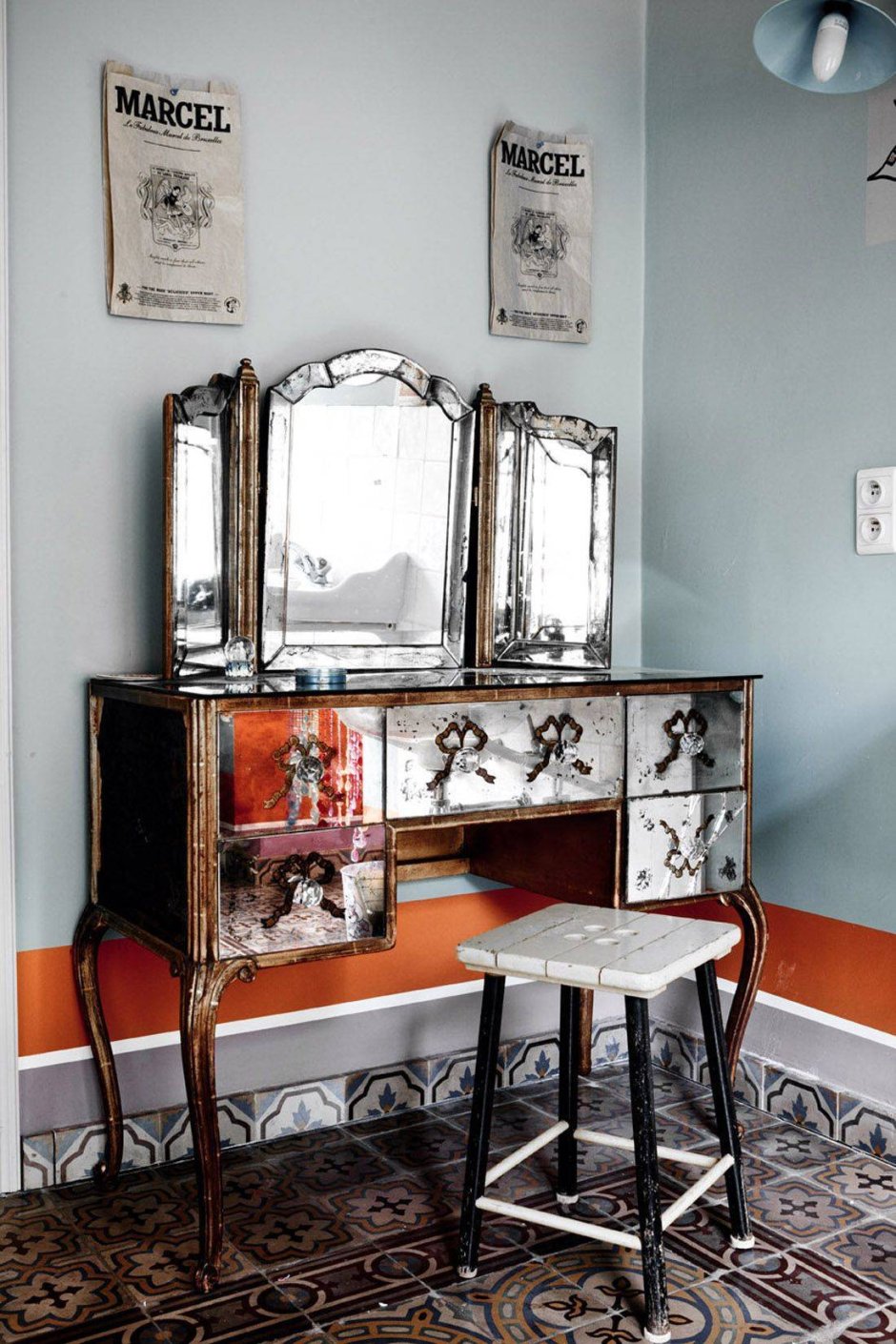 Трельяж с зеркалом Винтаж