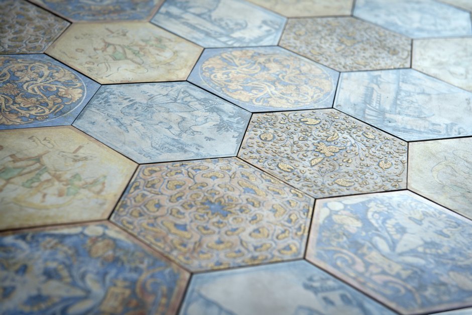Плитка майолика Гексагоны