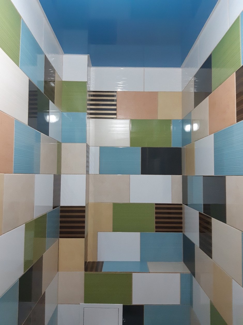 Плитка в ванную из остатков