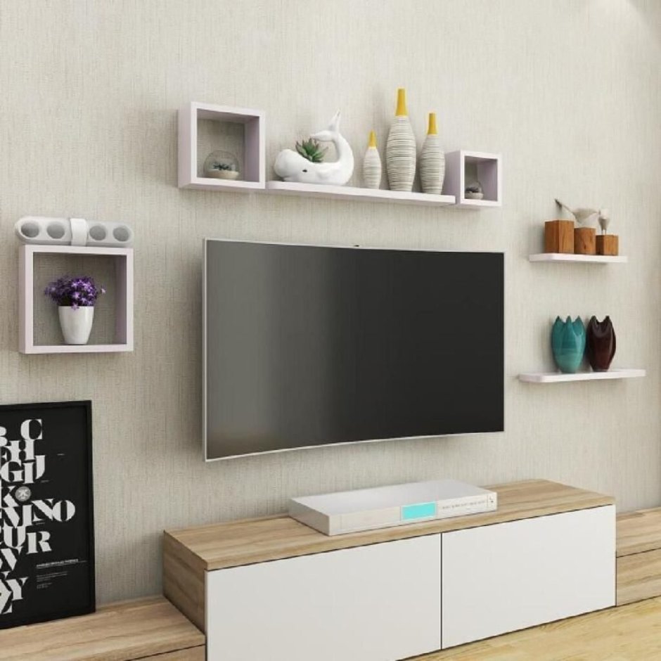 Полка над телевизором