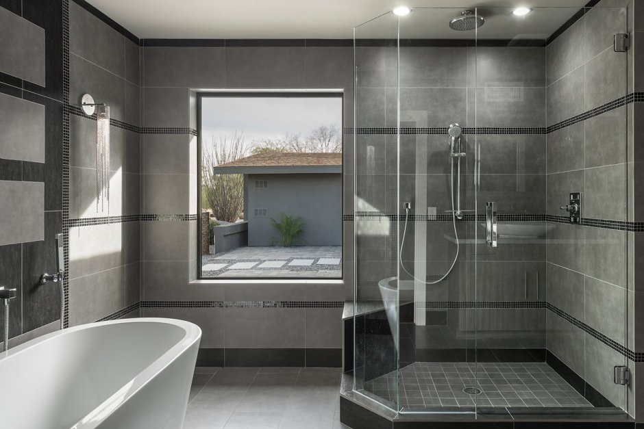 Ванная комната дизайн с душевой зоной