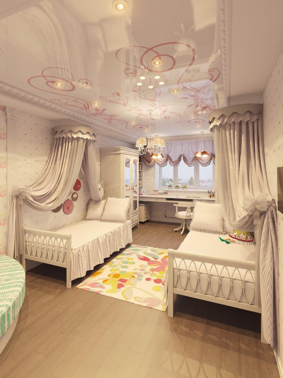 Детская комната для двух девочек