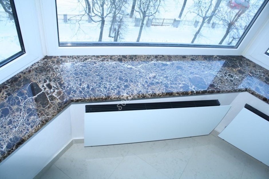 Эркерные подоконники из искусственного камня