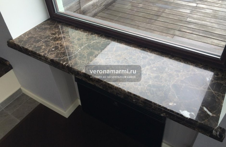 Подоконник из мрамора Имперадор дарк