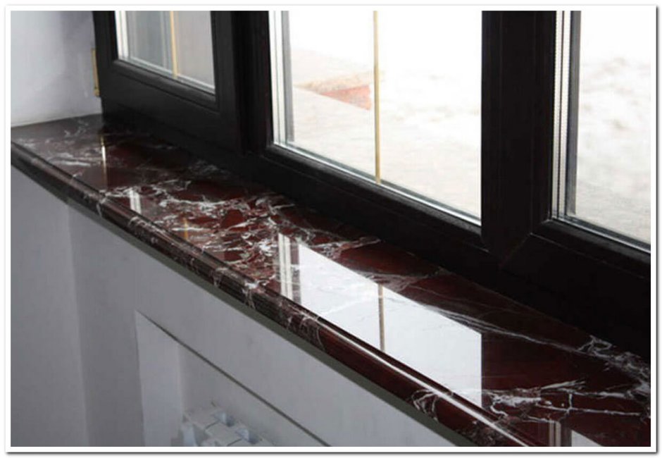 Подоконник из Rosso Levanto мрамор