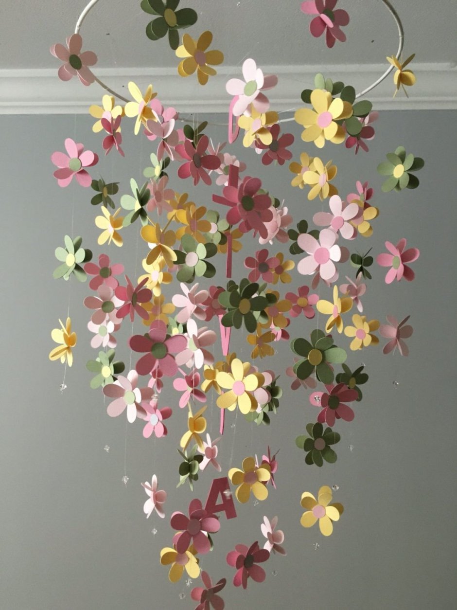 Декор из бумажных цветов