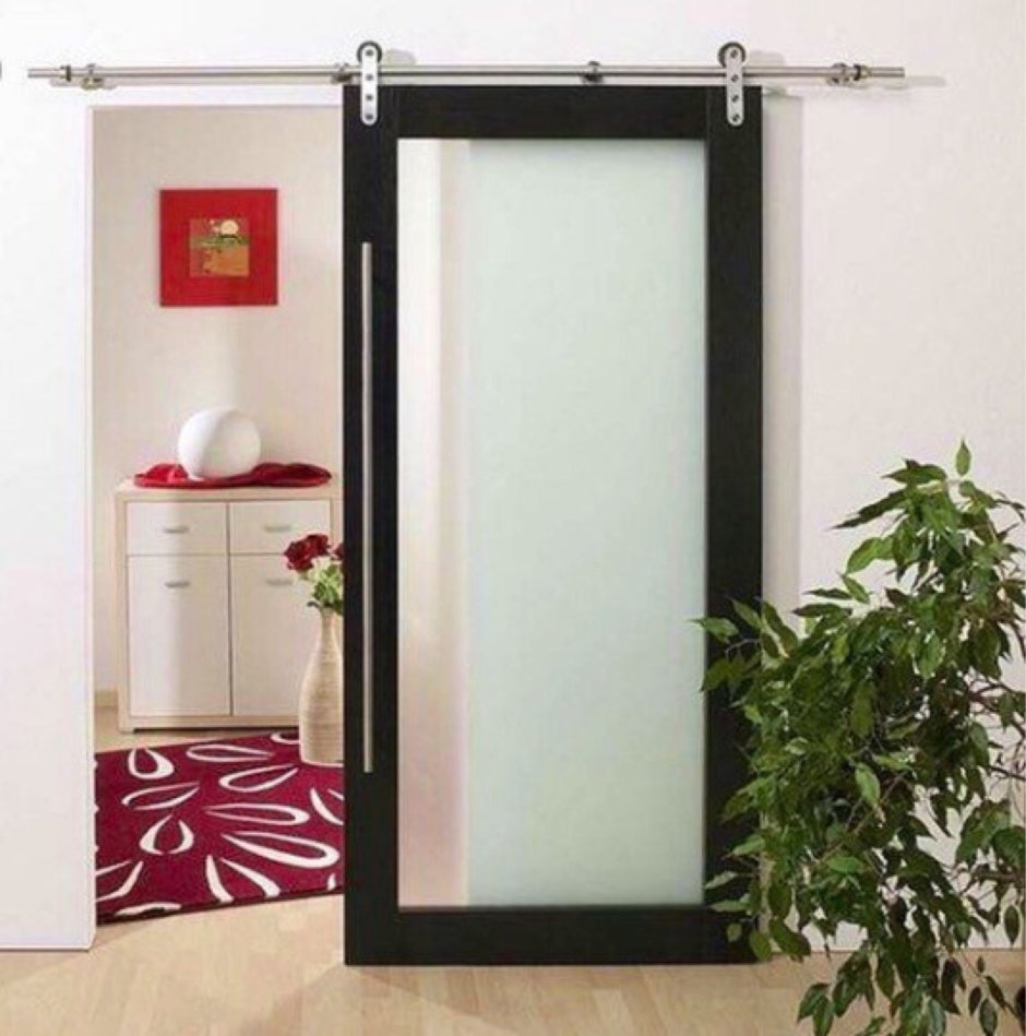 Навесные двери с верхней рельсой межкомнатные