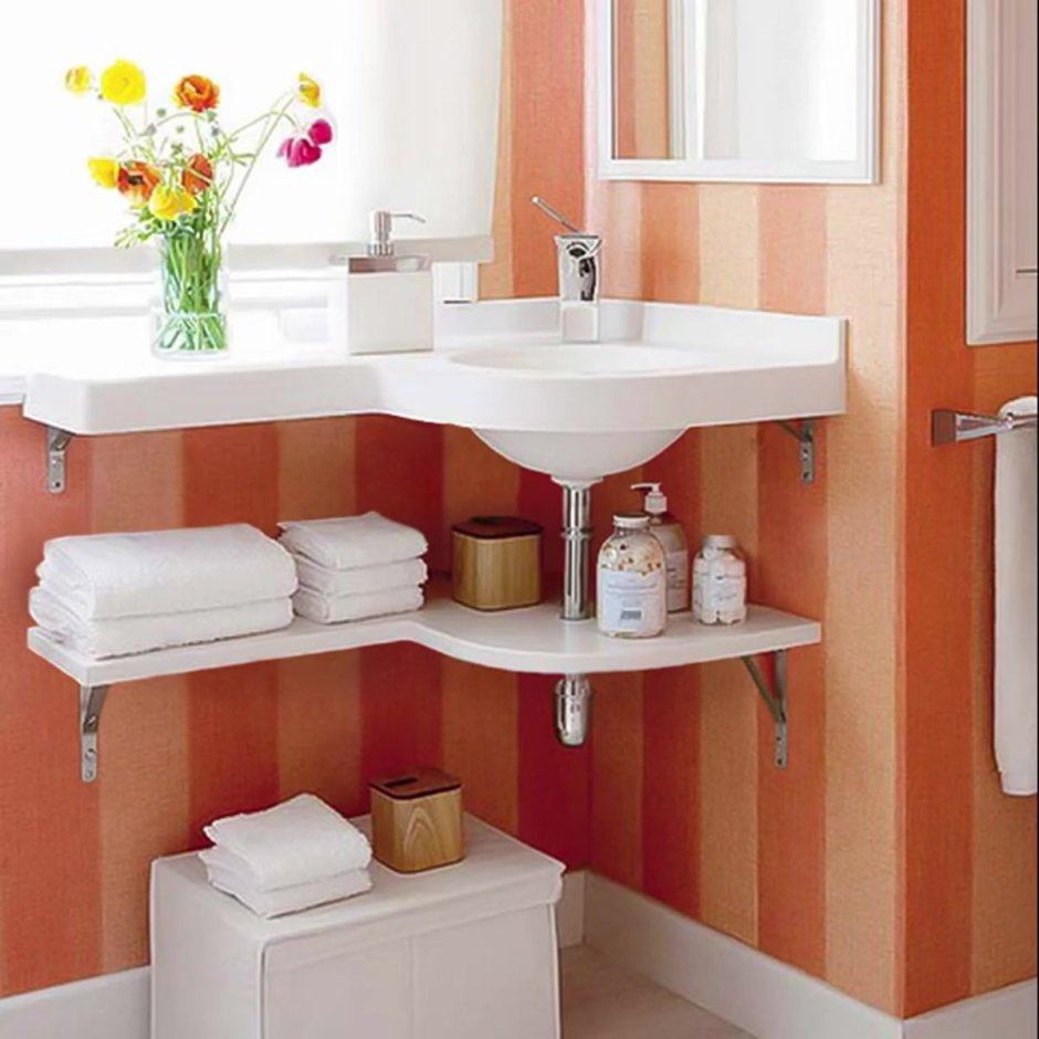 Полки под раковину в ванную