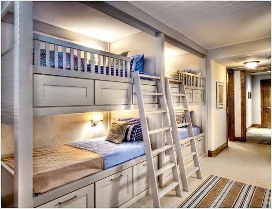 Детские комнаты для четверых