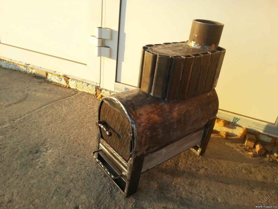 Печь для бани из баллона пропана 100л