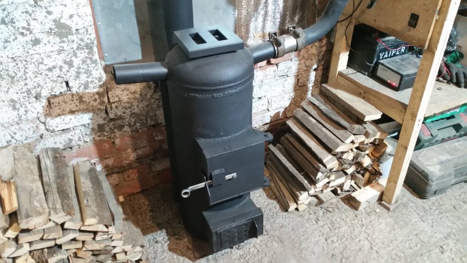 Печь для гаража на дровах