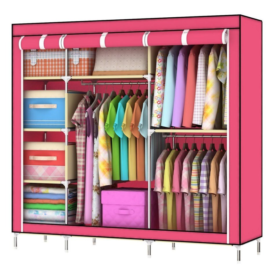 Складной каркасный тканевый шкаф Storage Wardrobe 175 130 45 см