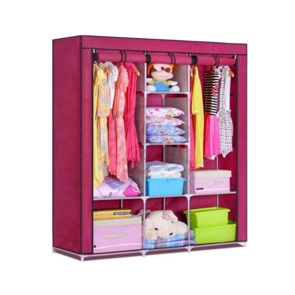 Складной каркасный тканевый шкаф Storage Wardrobe 175 130 45 см