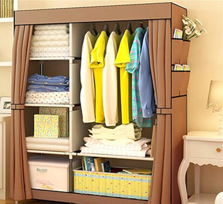 Складной каркасный тканевый шкаф Storage Wardrobe 175 130 45 см