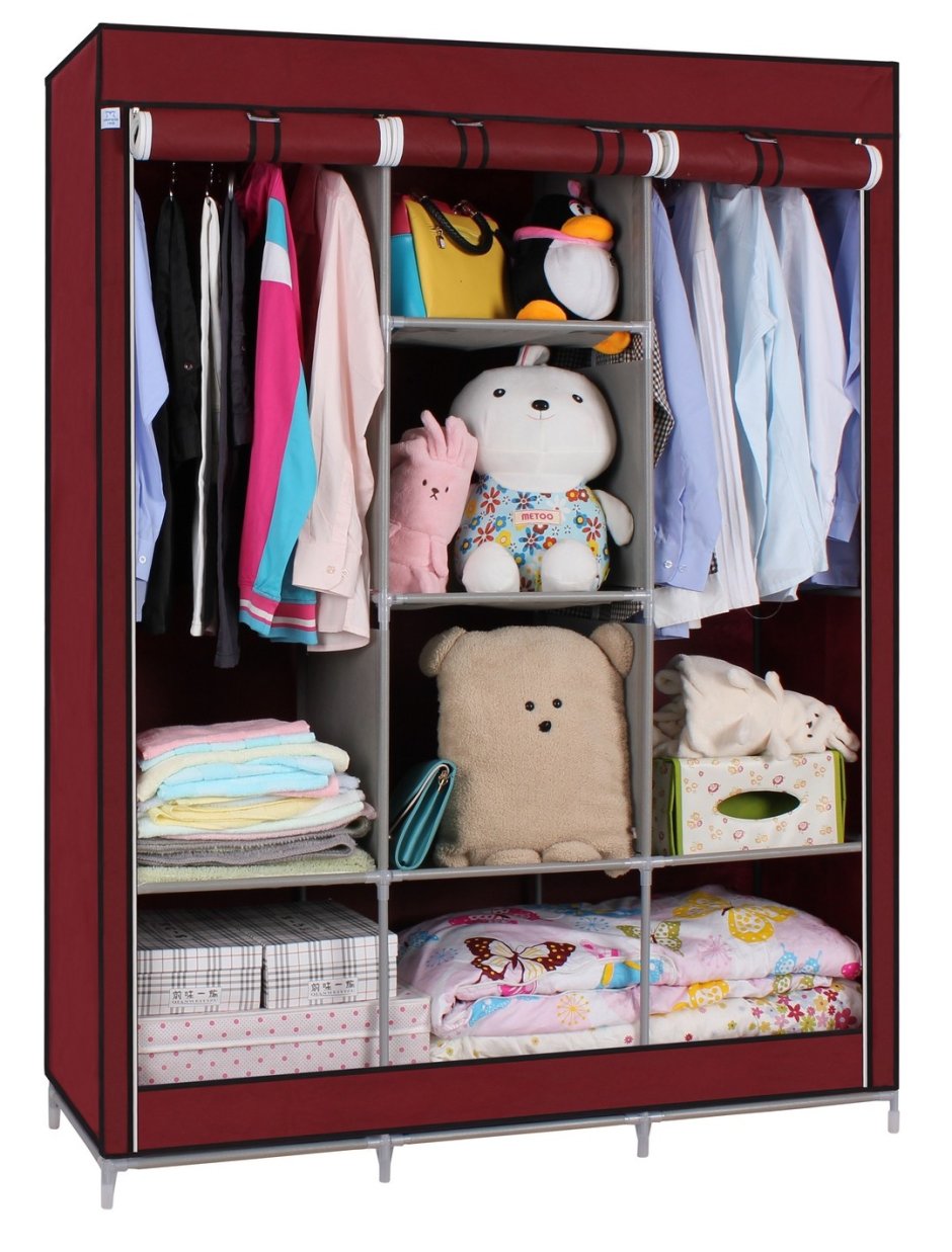 Тканевый шкаф Storage Wardrobe 130x45x175 см черный