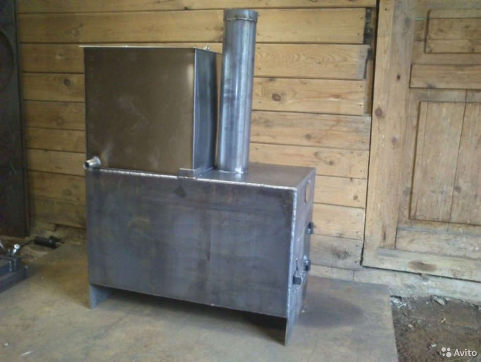 Печи для бани на дровах с с баком сзади