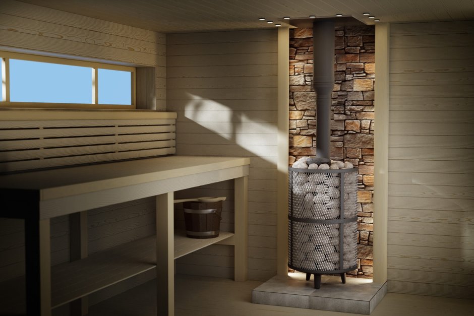 Банная печь атмосфера