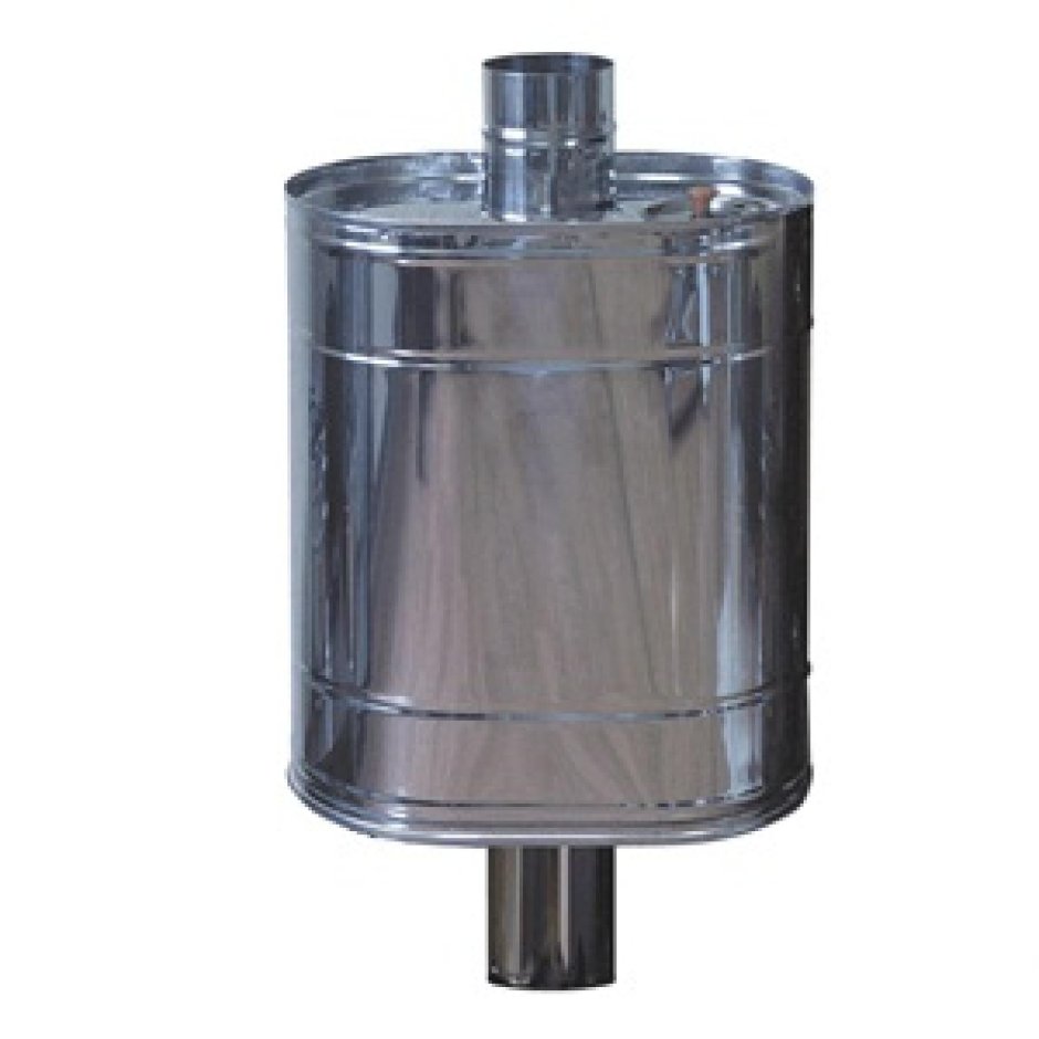 Бак для печи на трубе 115мм, нерж. 70л