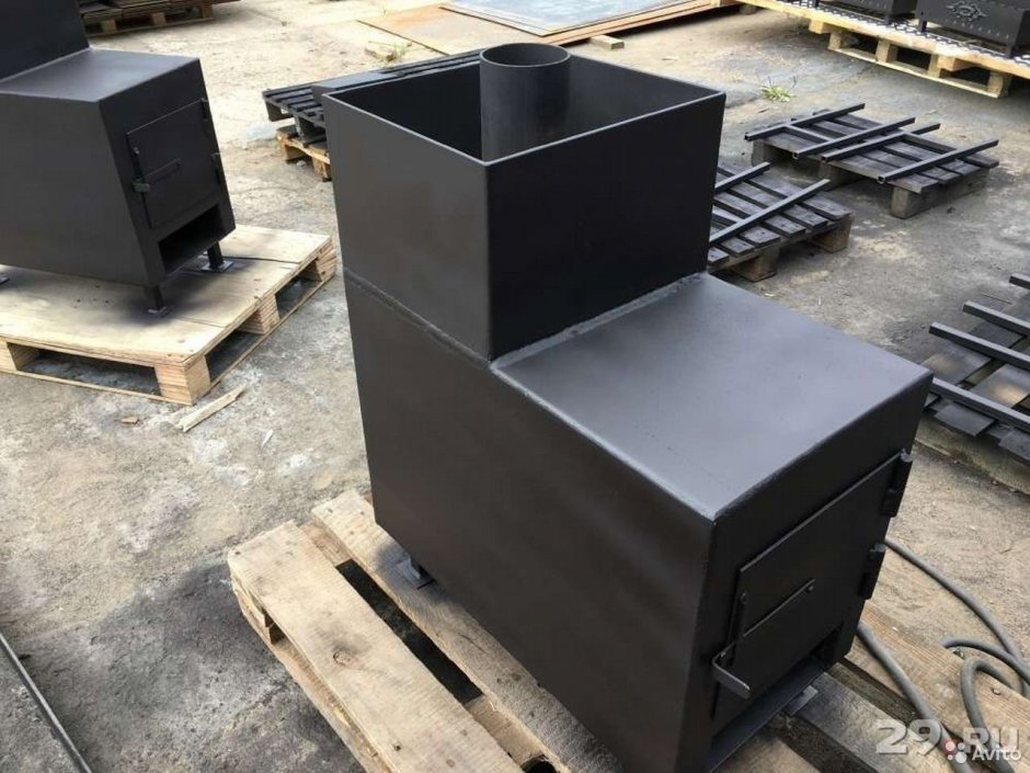 Печь банная 900х350х650 бак 64л металл 3мм