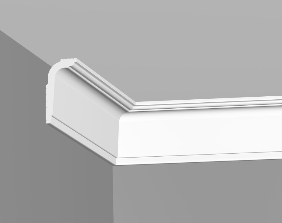 Плинтус потолочный Плинтэкс 25х65х2000мм белый