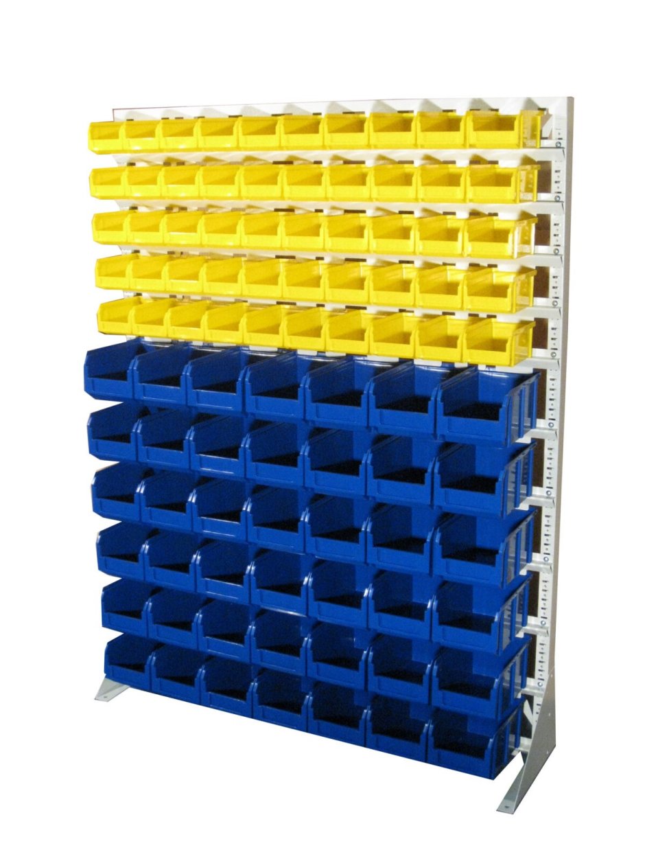 Стойка с пластиковыми ящиками 1150х1500 односторонняя, с1-04-04-02