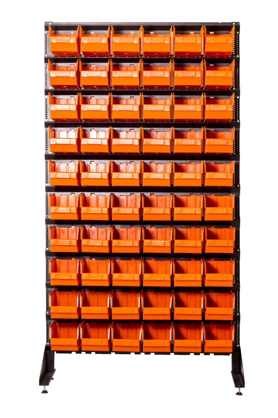 Торговый стеллаж с кюветами пластиковыми 1,8м