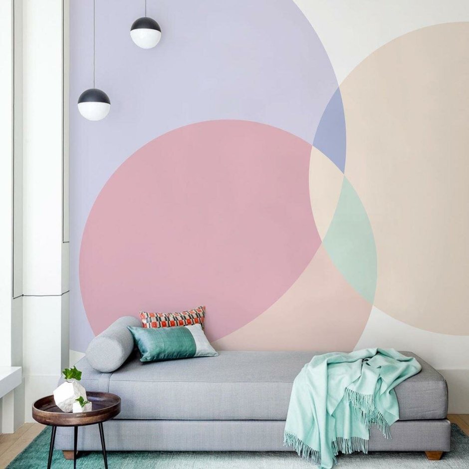 Разноцветные стены в интерьере