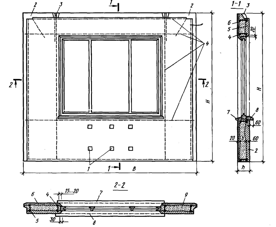 Стеновая панель ЖБИ чертежи трехслойная