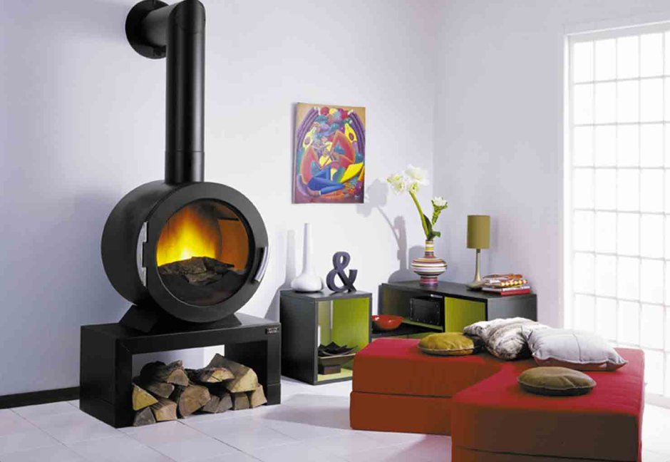 Дровяная печь-камин cheminees Philippe Noval