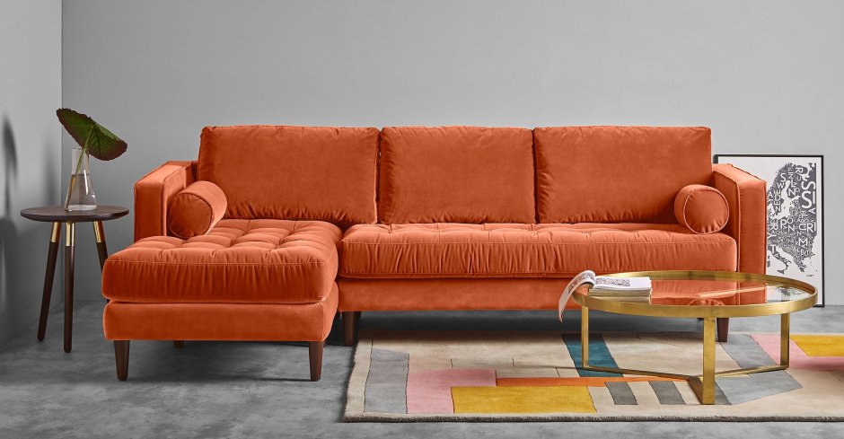 Терракотовый диван