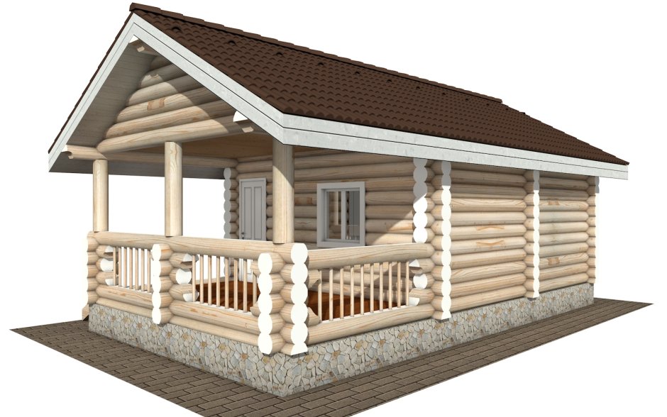 Баня 6х9 Одноэтажная из бревна