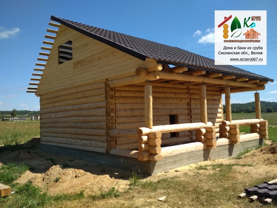 Баня 6х6 рубленая рубленная