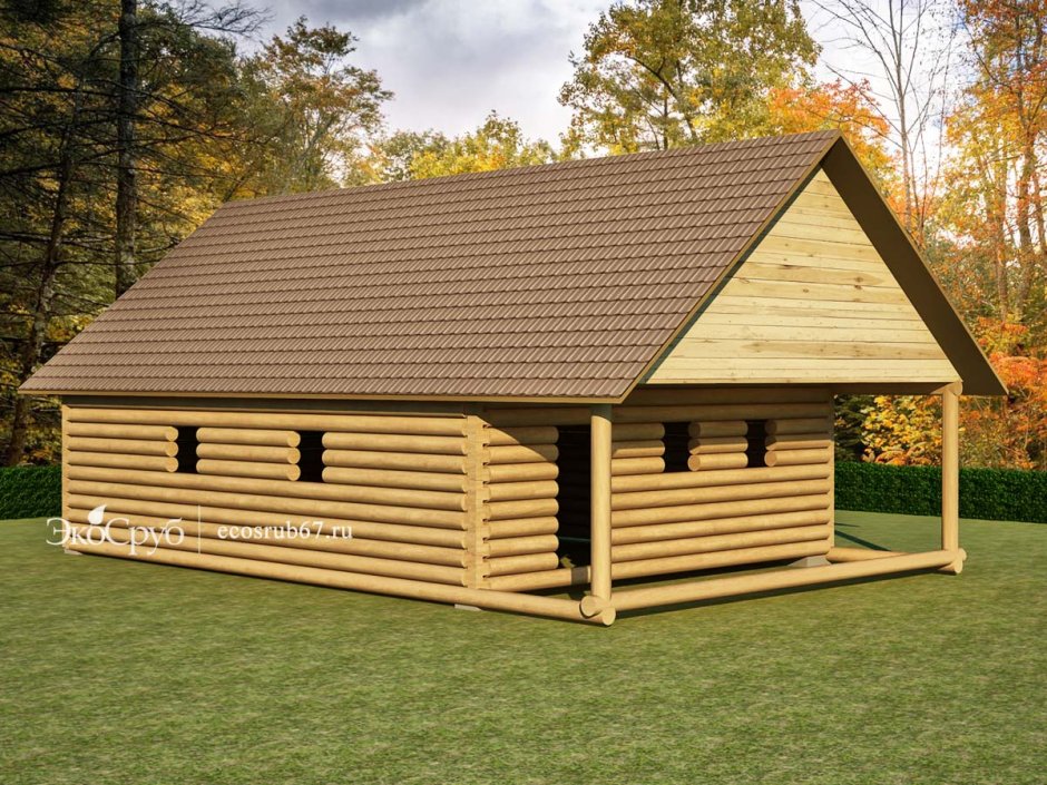 Сруб бани 6 на 9