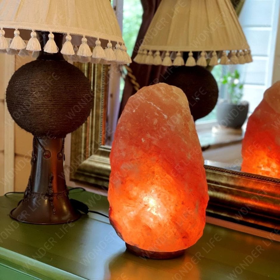 Соляная лампа "скала" из гималайской соли (100-120 кг) с диммером