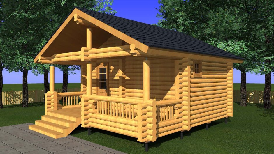 Баня 6на 6 из сруба 6 на 3