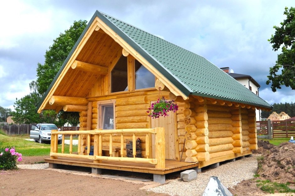 Баня из ОЦБ С мансардой