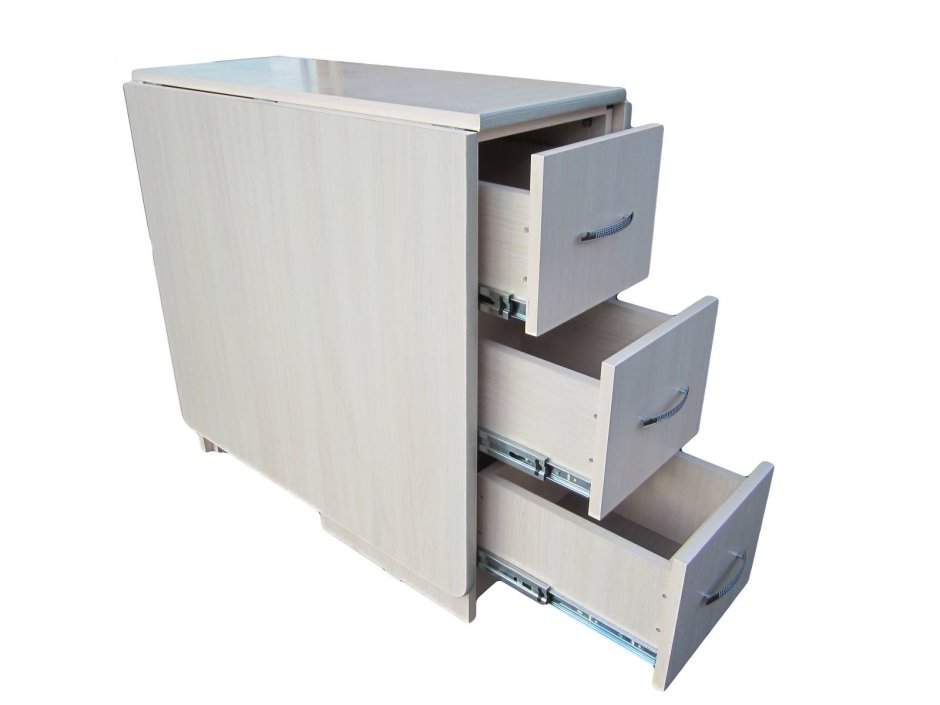 Складной стол тумба с ящиками