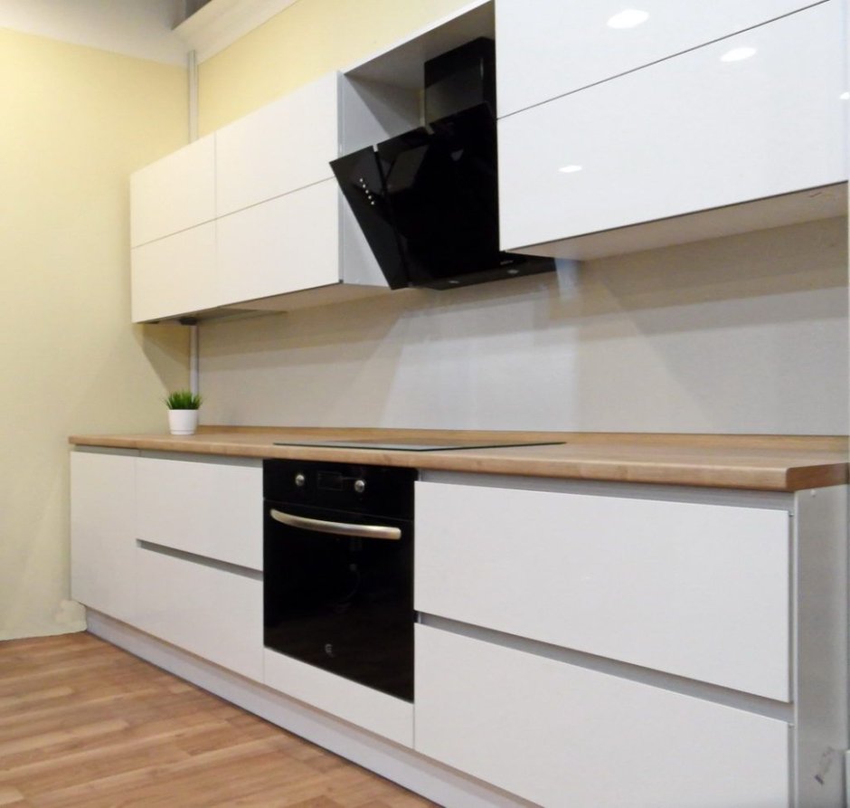 Кухня фасад Интегра черный глянец