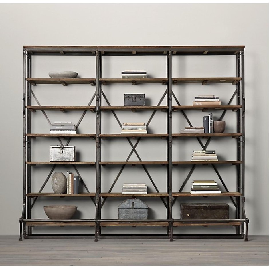 Книжный стеллаж лофт Индастриал