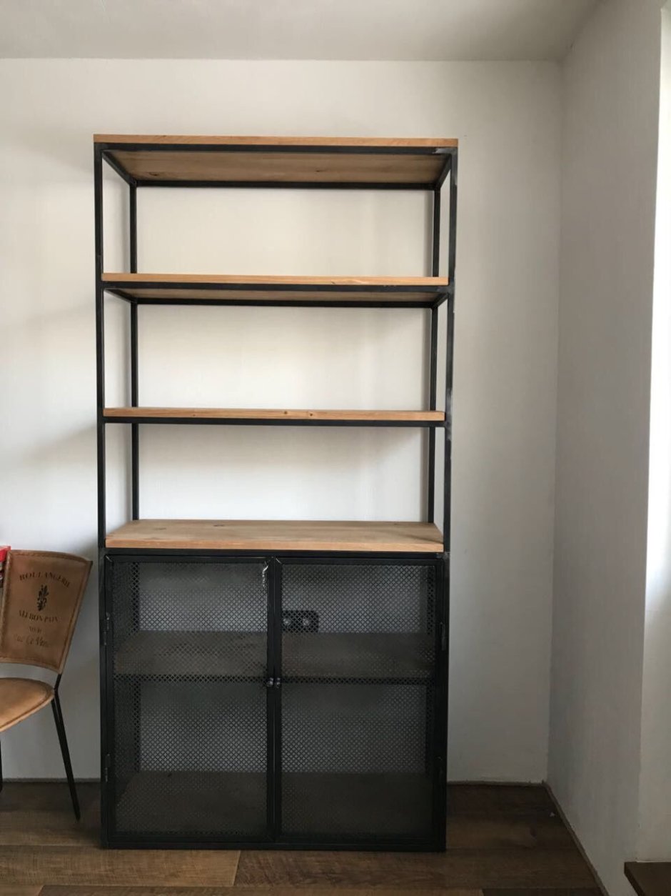 Зонирующий стеллаж лофт