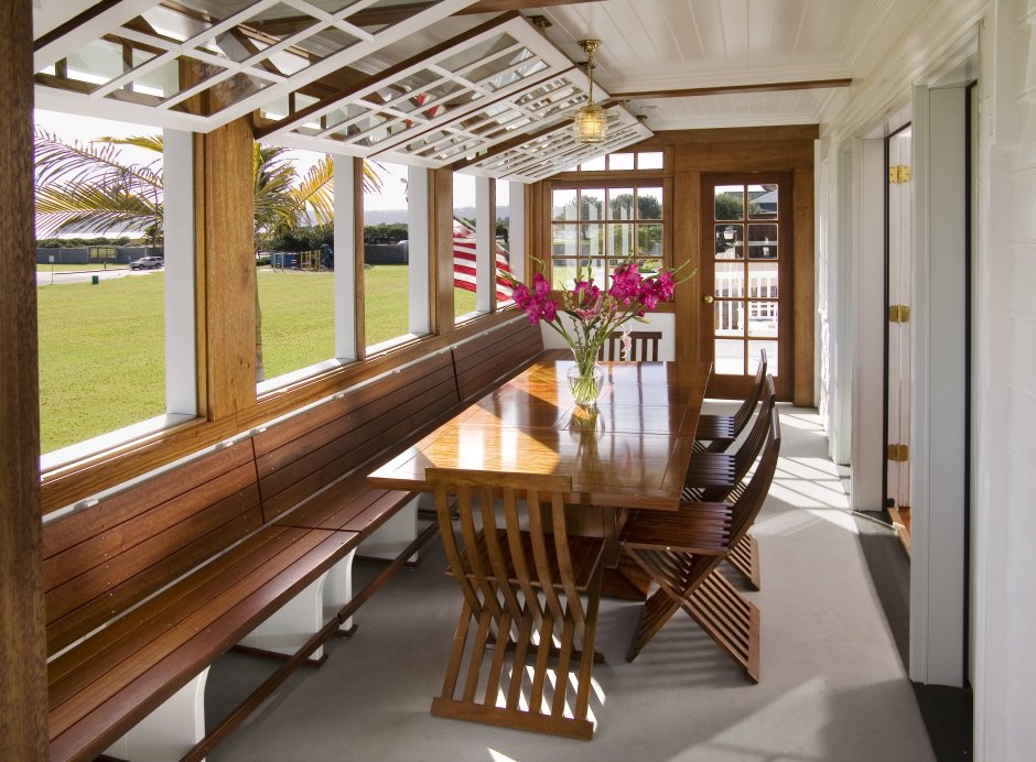 Терраса веранда к дому закрытая