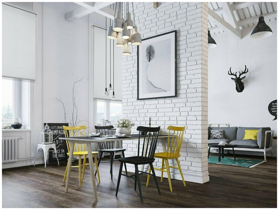 Квартира в стиле Сканди лофт